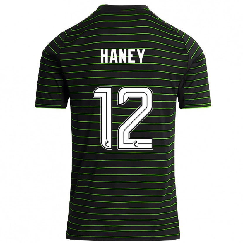 Danxen Mænd Joseph Haney #12 Sort Grøn Udebane Spillertrøjer 2025/26 Trøje T-Shirt