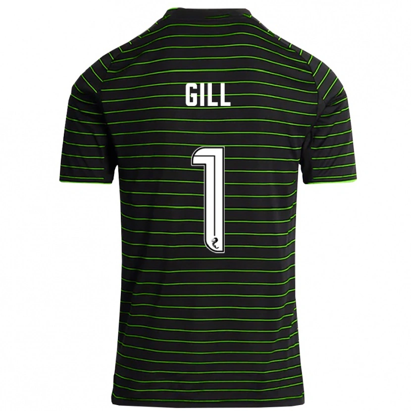 Danxen Mænd Marcus Gill #1 Sort Grøn Udebane Spillertrøjer 2025/26 Trøje T-Shirt