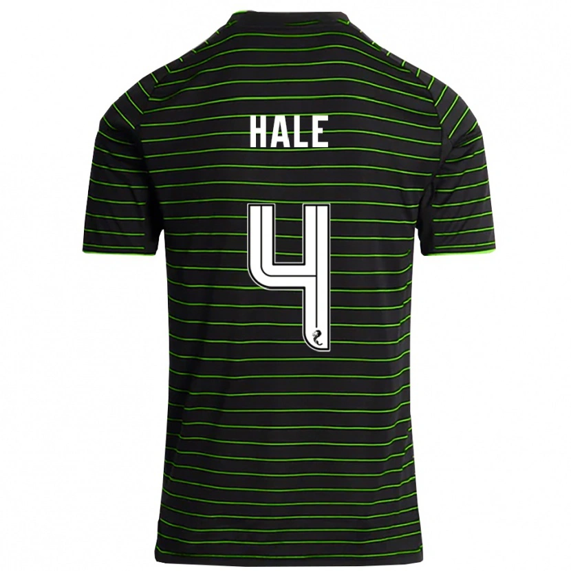 Danxen Mænd Finlay Hale #4 Sort Grøn Udebane Spillertrøjer 2025/26 Trøje T-Shirt