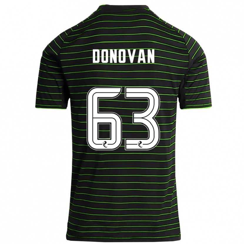 Danxen Mænd Colby Donovan #63 Sort Grøn Udebane Spillertrøjer 2025/26 Trøje T-Shirt