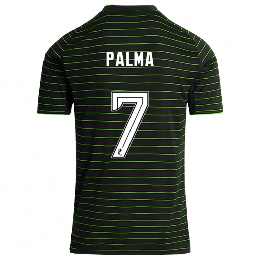 Danxen Mænd Luis Palma #7 Sort Grøn Udebane Spillertrøjer 2025/26 Trøje T-Shirt