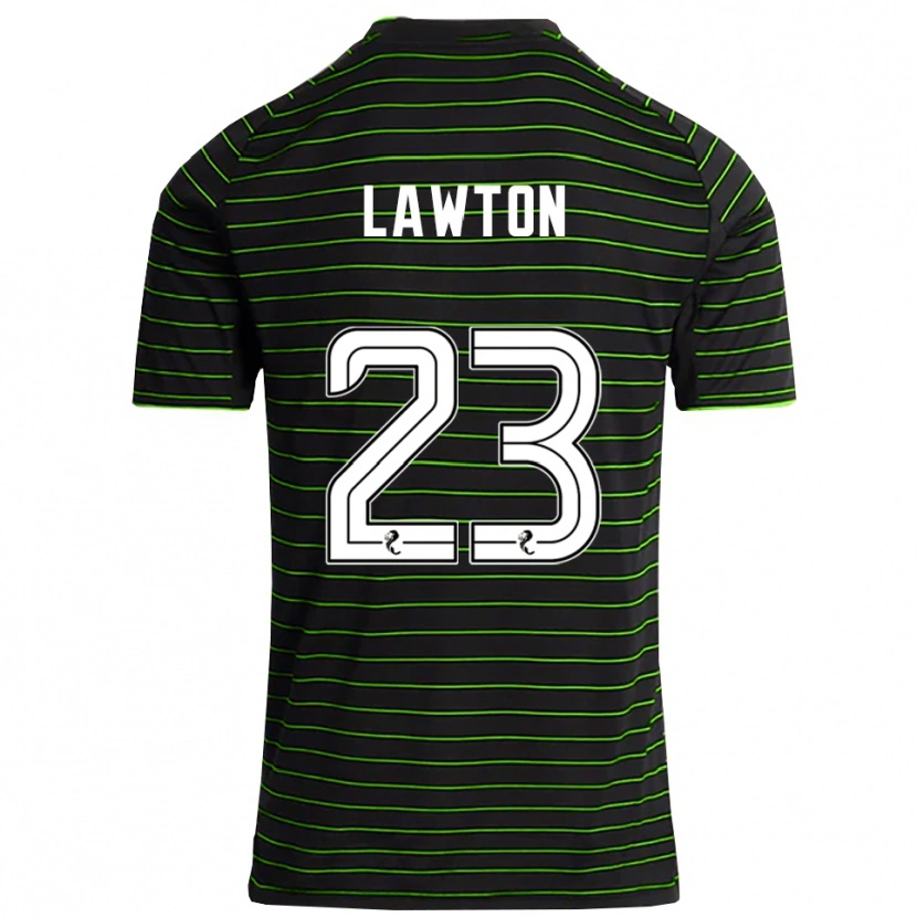 Danxen Mænd Emma Lawton #23 Sort Grøn Udebane Spillertrøjer 2025/26 Trøje T-Shirt