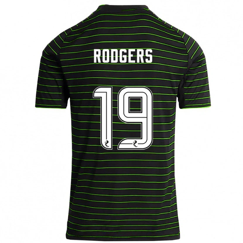 Danxen Mænd Lisa Rodgers #19 Sort Grøn Udebane Spillertrøjer 2025/26 Trøje T-Shirt