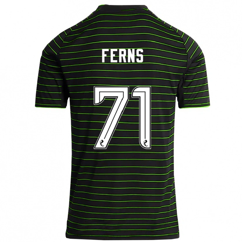 Danxen Mænd Abbie Ferns #71 Sort Grøn Udebane Spillertrøjer 2025/26 Trøje T-Shirt
