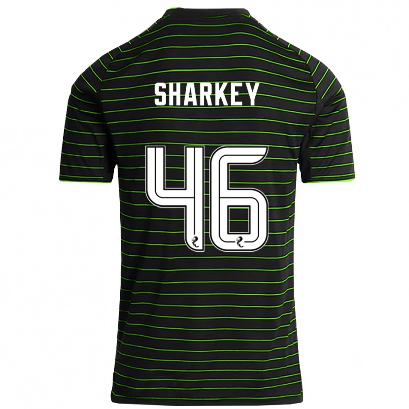 Danxen Mænd Amy Sharkey #46 Sort Grøn Udebane Spillertrøjer 2025/26 Trøje T-Shirt