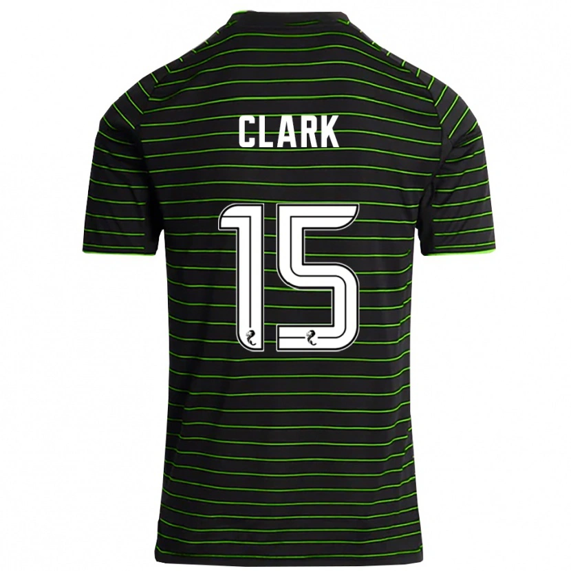 Danxen Mænd Kelly Clark #15 Sort Grøn Udebane Spillertrøjer 2025/26 Trøje T-Shirt