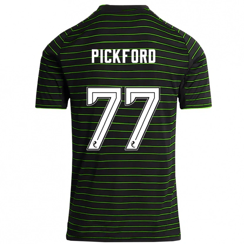 Danxen Mænd Tom Pickford #77 Sort Grøn Udebane Spillertrøjer 2025/26 Trøje T-Shirt
