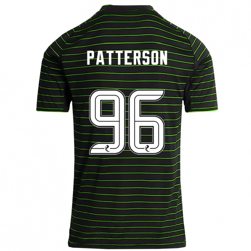 Danxen Mænd Cameron Patterson #96 Sort Grøn Udebane Spillertrøjer 2025/26 Trøje T-Shirt