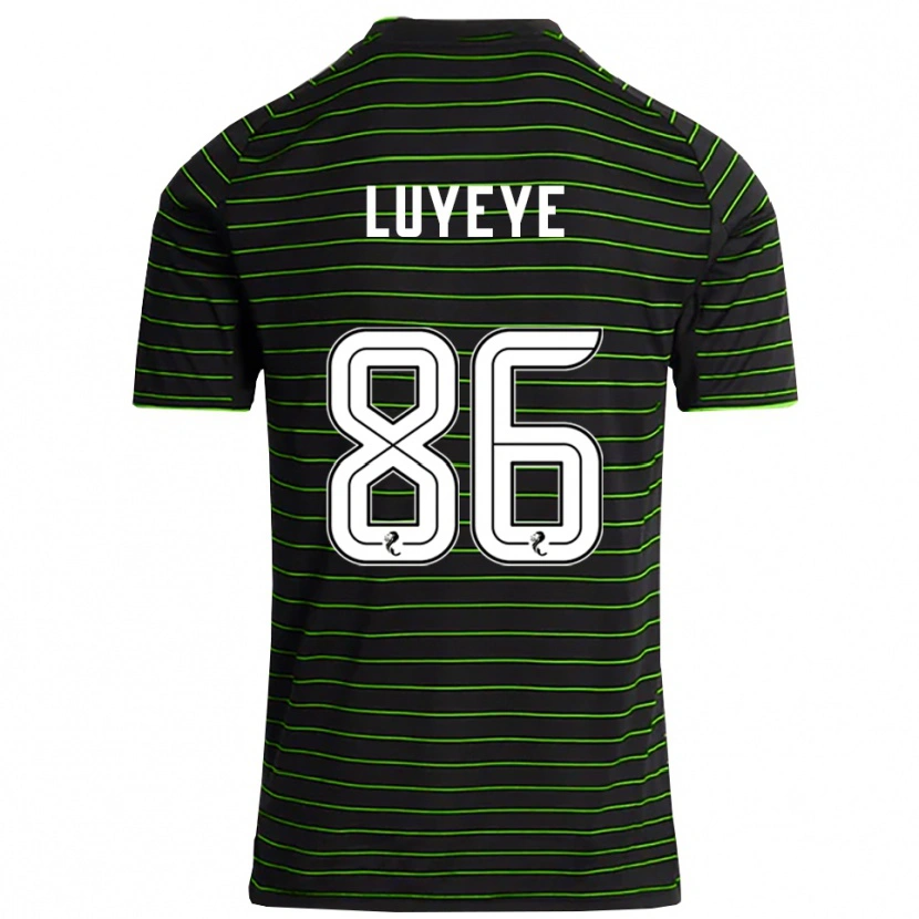 Danxen Mænd Benny-Jackson Luyeye #86 Sort Grøn Udebane Spillertrøjer 2025/26 Trøje T-Shirt