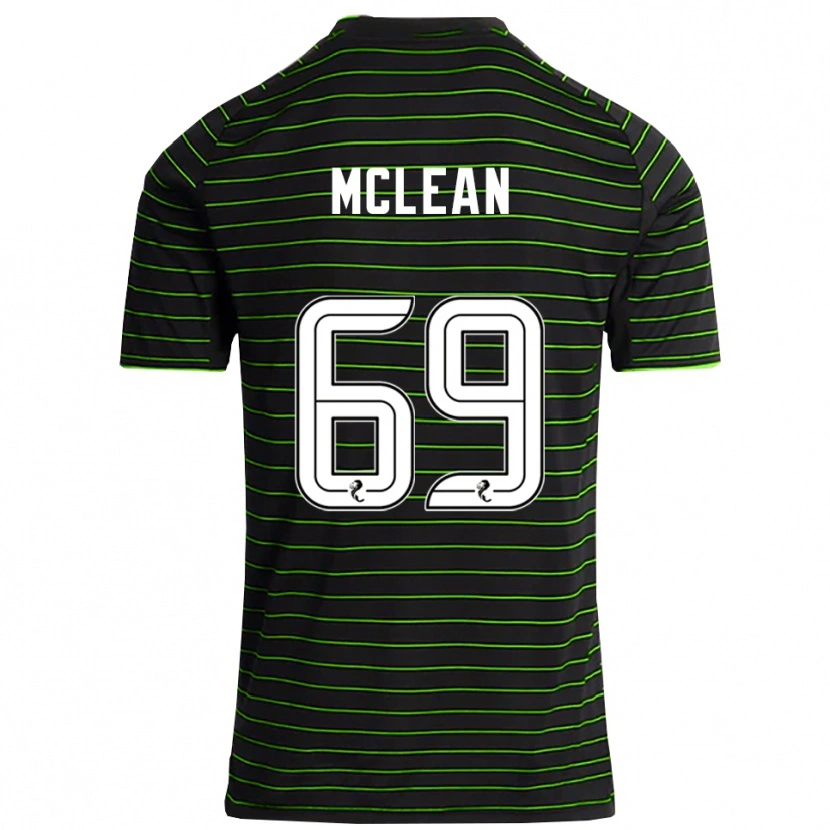 Danxen Mænd Kai Mclean #69 Sort Grøn Udebane Spillertrøjer 2025/26 Trøje T-Shirt
