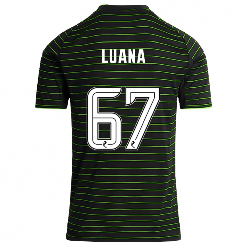 Danxen Mænd Luana Muñoz #67 Sort Grøn Udebane Spillertrøjer 2025/26 Trøje T-Shirt