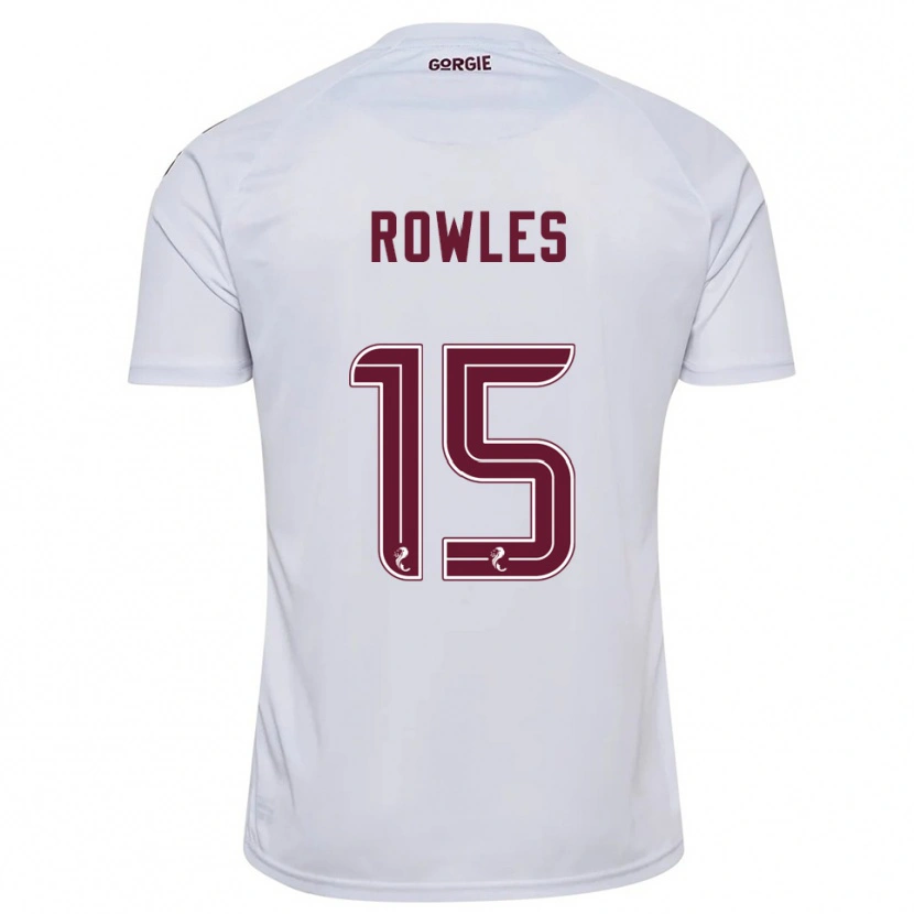 Danxen Mænd Kye Rowles #15 Hvid Burgunder Udebane Spillertrøjer 2025/26 Trøje T-Shirt