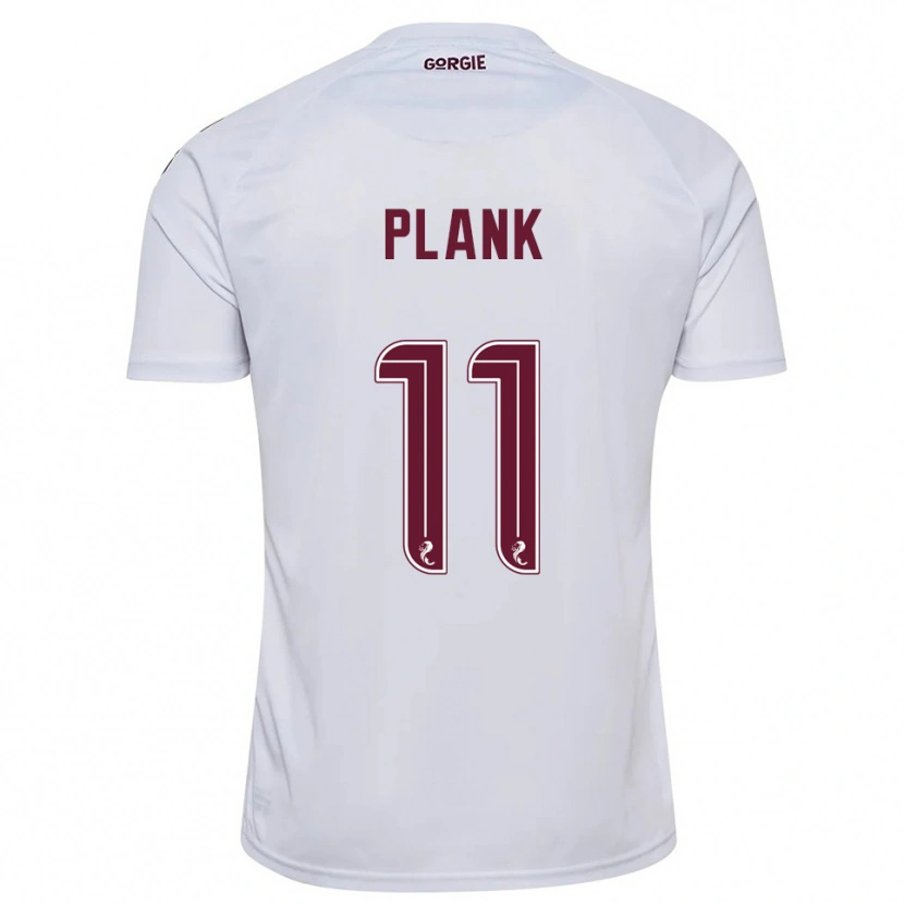 Danxen Mænd Dom Plank #11 Hvid Burgunder Udebane Spillertrøjer 2025/26 Trøje T-Shirt