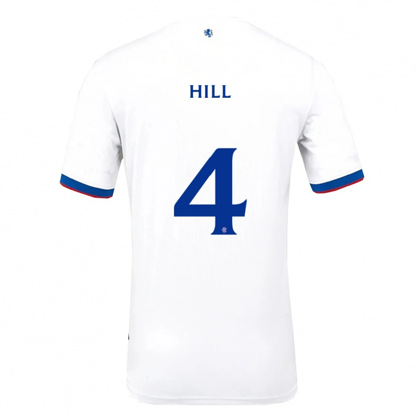 Danxen Mænd Kathryn Hill #4 Hvid Rød Blå Udebane Spillertrøjer 2025/26 Trøje T-Shirt