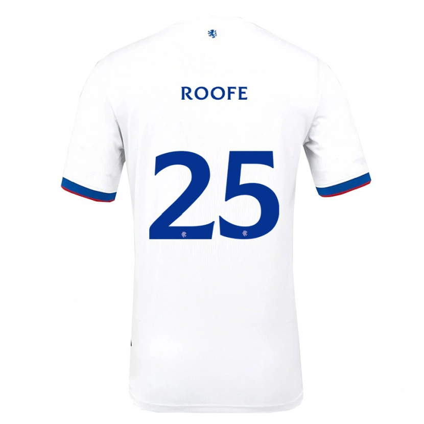Danxen Mænd Kemar Roofe #25 Hvid Rød Blå Udebane Spillertrøjer 2025/26 Trøje T-Shirt