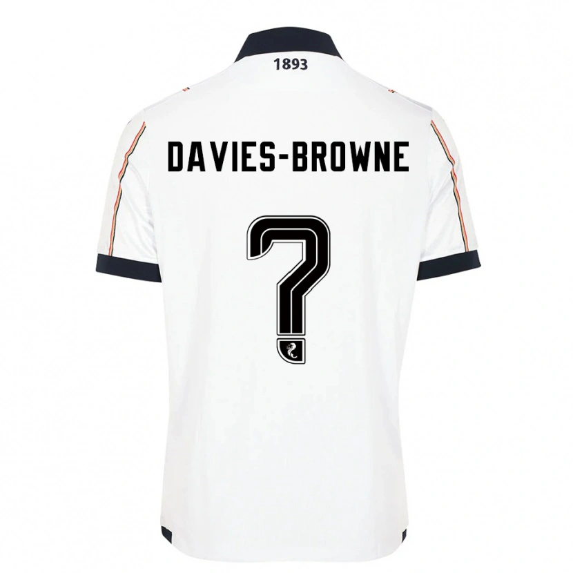 Danxen Mænd Tobias Davies-Browne #0 Hvid Marineblå Rød Udebane Spillertrøjer 2025/26 Trøje T-Shirt