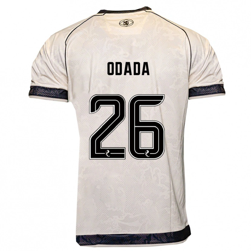 Danxen Mænd Richard Odada #26 Hvid Sort Udebane Spillertrøjer 2025/26 Trøje T-Shirt