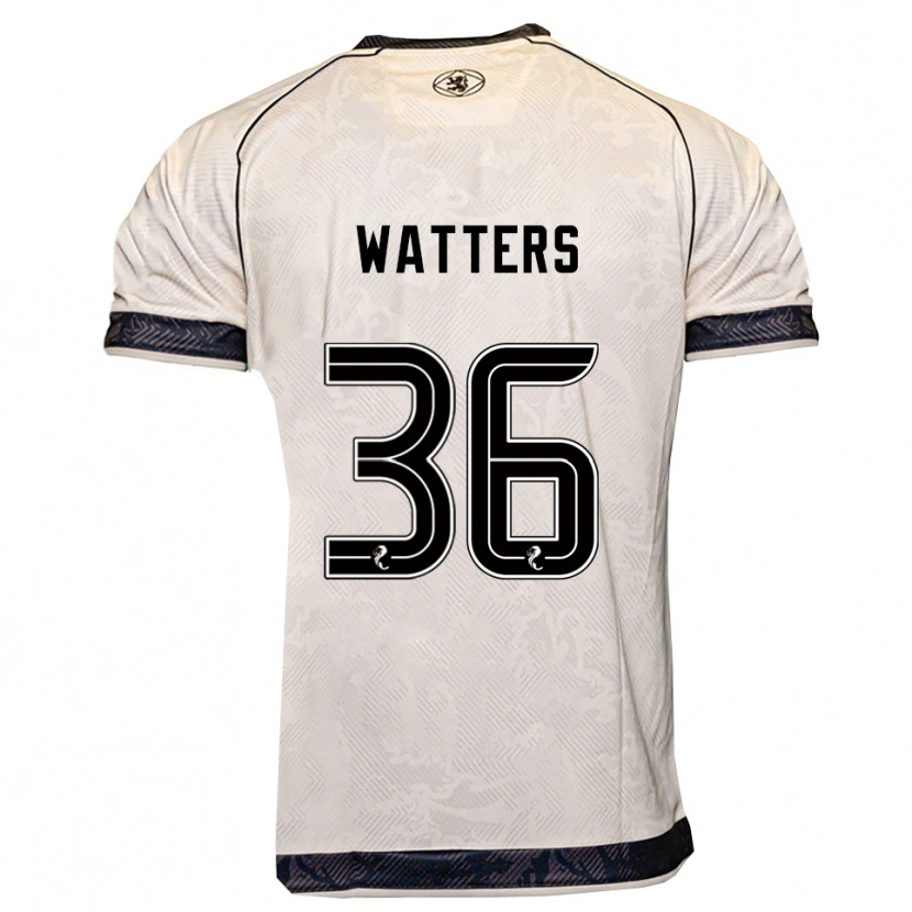 Danxen Mænd Max Watters #36 Hvid Sort Udebane Spillertrøjer 2025/26 Trøje T-Shirt