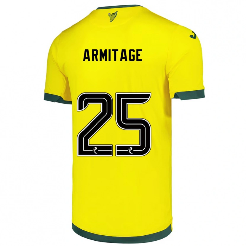 Danxen Mænd Rowena Armitage #25 Gul Grøn Udebane Spillertrøjer 2025/26 Trøje T-Shirt