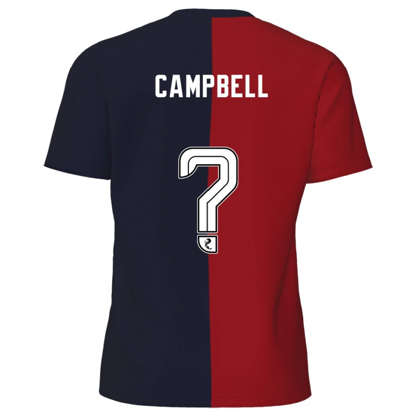 Danxen Mænd Jillian Campbell #0 Rød Marineblå Udebane Spillertrøjer 2025/26 Trøje T-Shirt