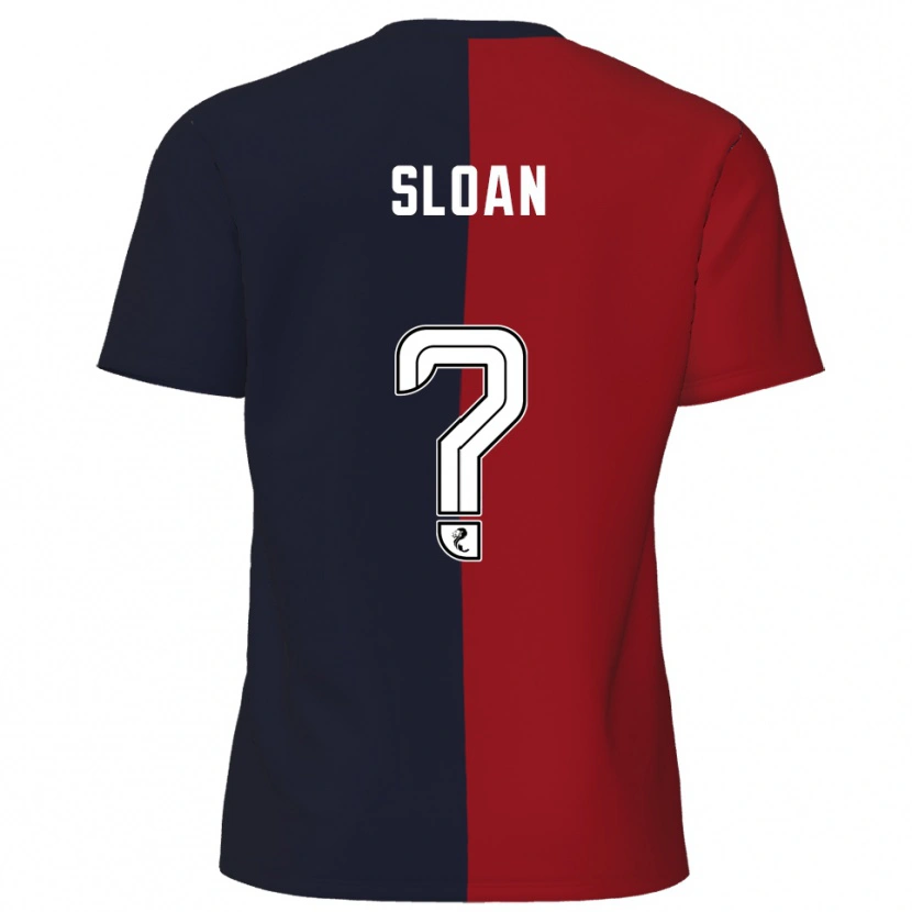 Danxen Mænd Lauren Sloan #0 Rød Marineblå Udebane Spillertrøjer 2025/26 Trøje T-Shirt