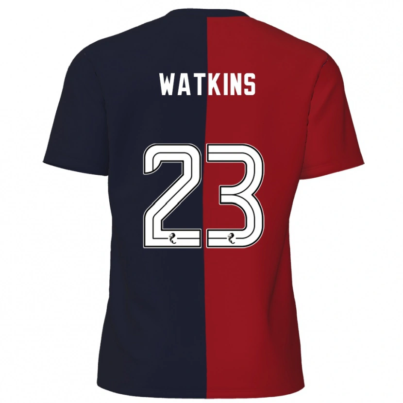 Danxen Mænd Marley Watkins #23 Rød Marineblå Udebane Spillertrøjer 2025/26 Trøje T-Shirt