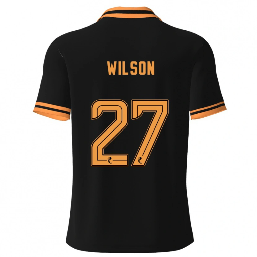 Danxen Mænd Danny Wilson #27 Sort Gul Udebane Spillertrøjer 2025/26 Trøje T-Shirt