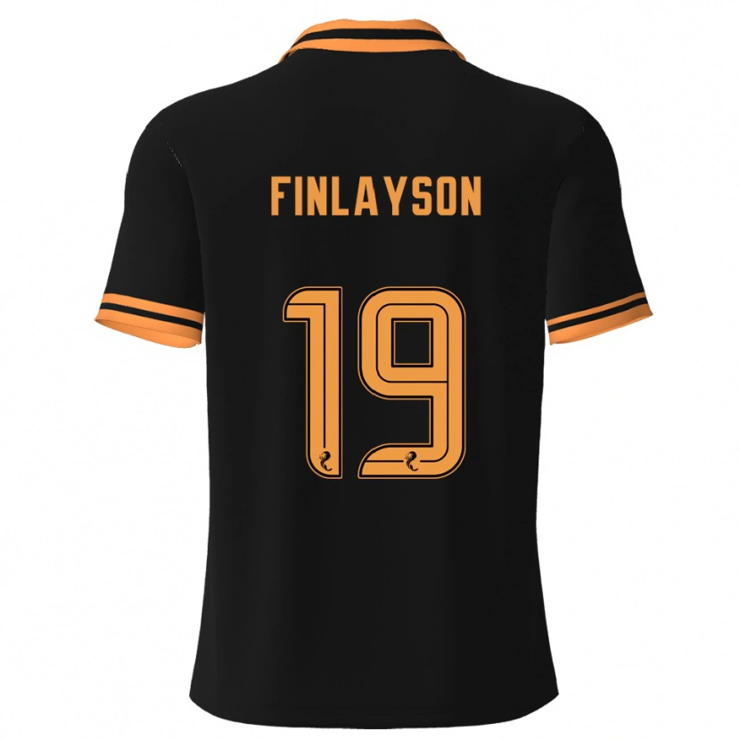 Danxen Mænd Danny Finlayson #19 Sort Gul Udebane Spillertrøjer 2025/26 Trøje T-Shirt