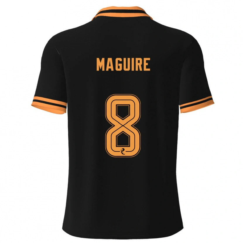 Danxen Mænd Ciaran Maguire #8 Sort Gul Udebane Spillertrøjer 2025/26 Trøje T-Shirt