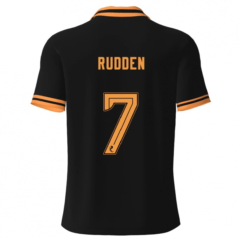 Danxen Mænd Zak Rudden #7 Sort Gul Udebane Spillertrøjer 2025/26 Trøje T-Shirt
