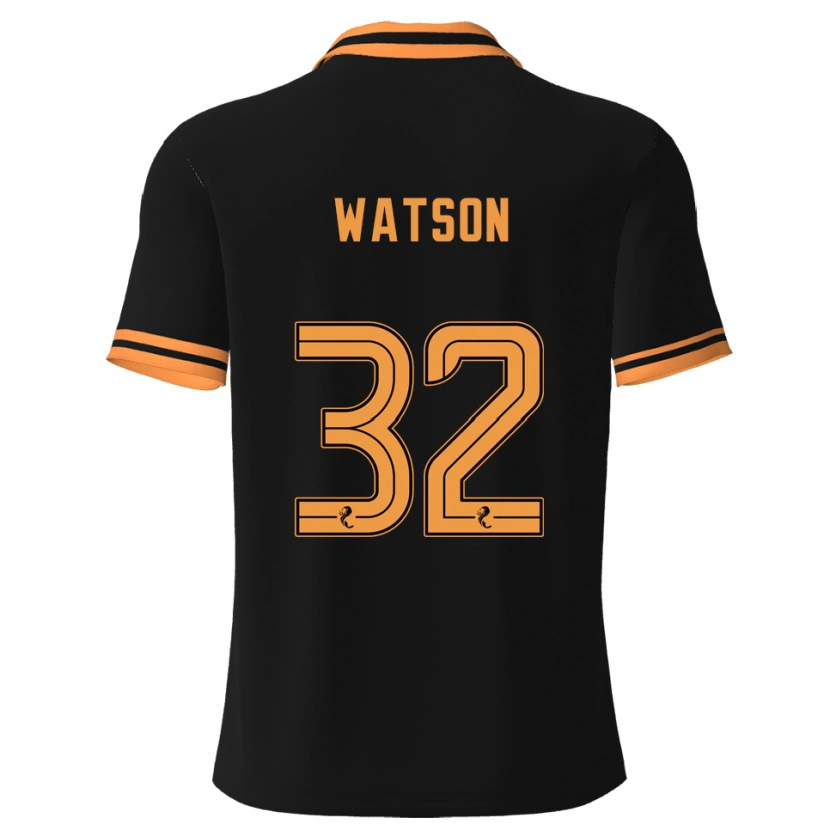 Danxen Mænd Ashley Watson #32 Sort Gul Udebane Spillertrøjer 2025/26 Trøje T-Shirt
