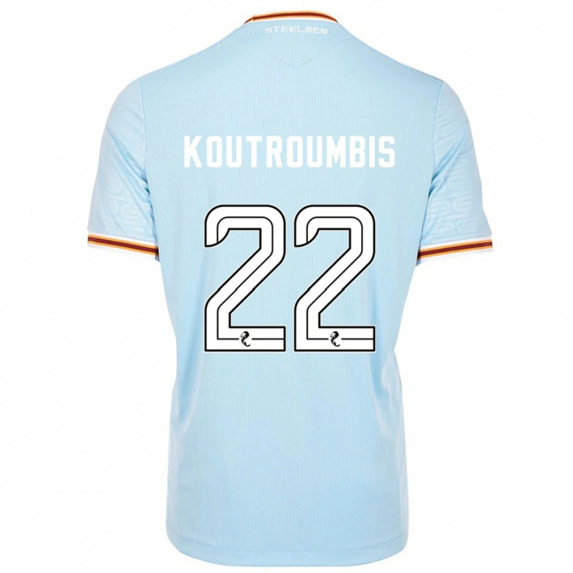 Danxen Mænd John Koutroumbis #22 Lyseblå Udebane Spillertrøjer 2025/26 Trøje T-Shirt