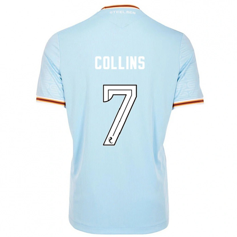 Danxen Mænd Bailley Collins #7 Lyseblå Udebane Spillertrøjer 2025/26 Trøje T-Shirt