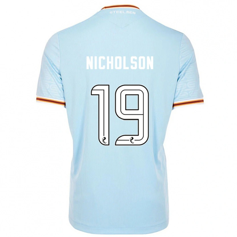 Danxen Mænd Sam Nicholson #19 Lyseblå Udebane Spillertrøjer 2025/26 Trøje T-Shirt