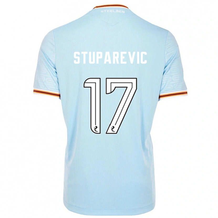 Danxen Mænd Filip Stuparevic #17 Lyseblå Udebane Spillertrøjer 2025/26 Trøje T-Shirt
