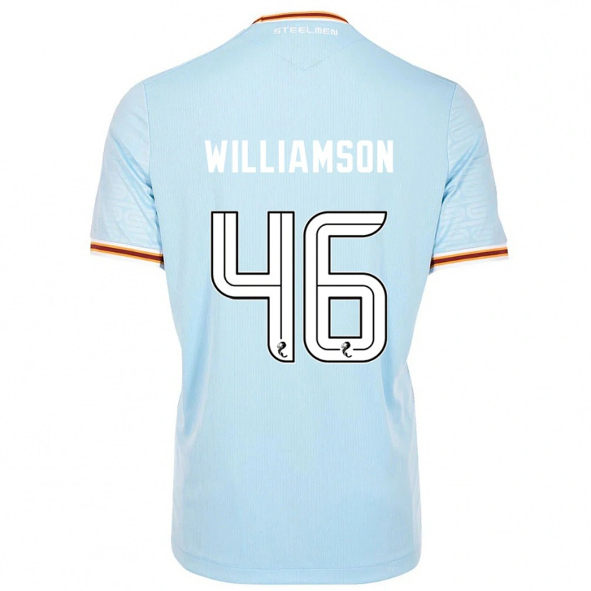Danxen Mænd Scott Williamson #46 Lyseblå Udebane Spillertrøjer 2025/26 Trøje T-Shirt