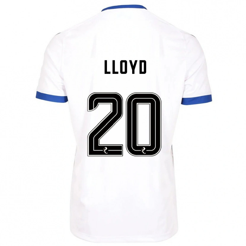 Danxen Mænd Louis Lloyd #20 Hvid Blå Udebane Spillertrøjer 2025/26 Trøje T-Shirt