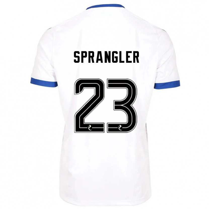 Danxen Mænd Sven Sprangler #23 Hvid Blå Udebane Spillertrøjer 2025/26 Trøje T-Shirt