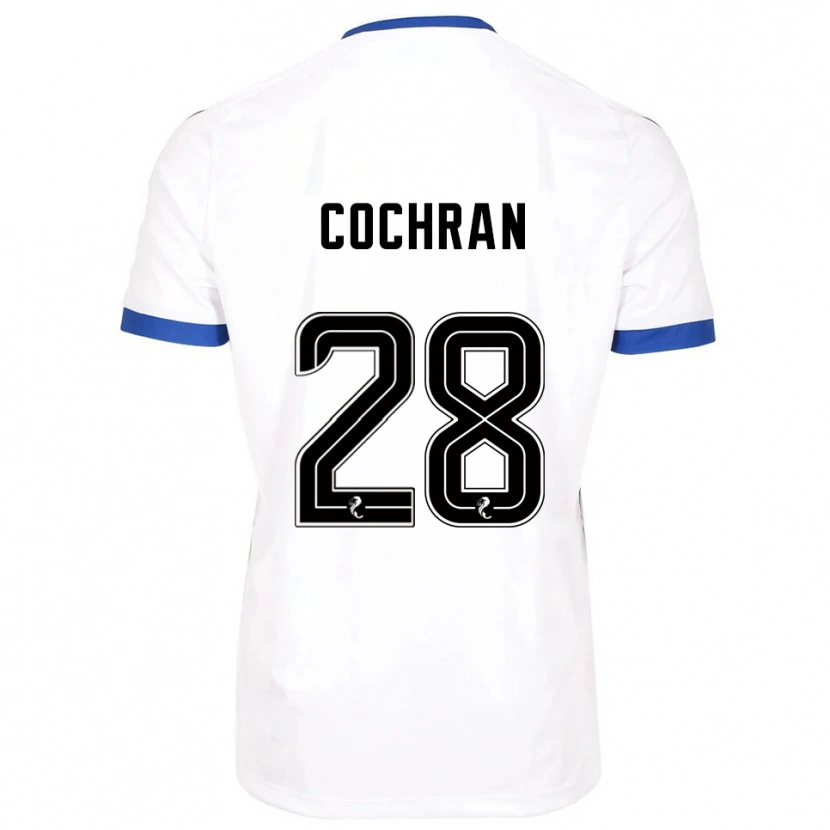 Danxen Mænd Bobby Cochran #28 Hvid Blå Udebane Spillertrøjer 2025/26 Trøje T-Shirt