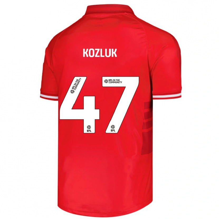 Danxen Kvinder Ziggy Kozluk #47 Rød Hvid Hjemmebane Spillertrøjer 2025/26 Trøje T-Shirt