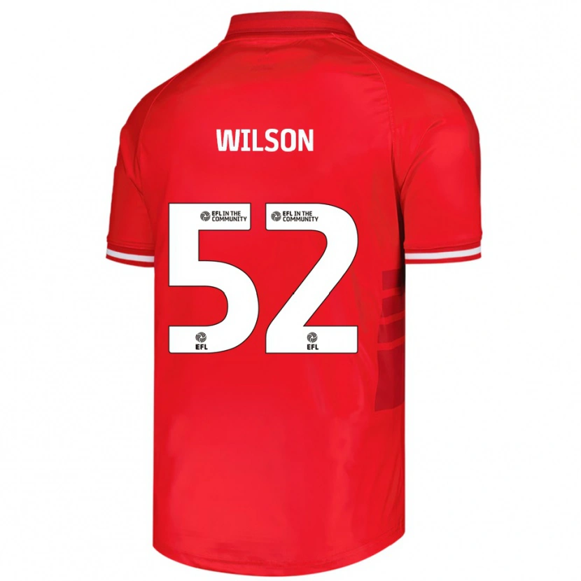 Danxen Kvinder Aston Wilson #52 Rød Hvid Hjemmebane Spillertrøjer 2025/26 Trøje T-Shirt