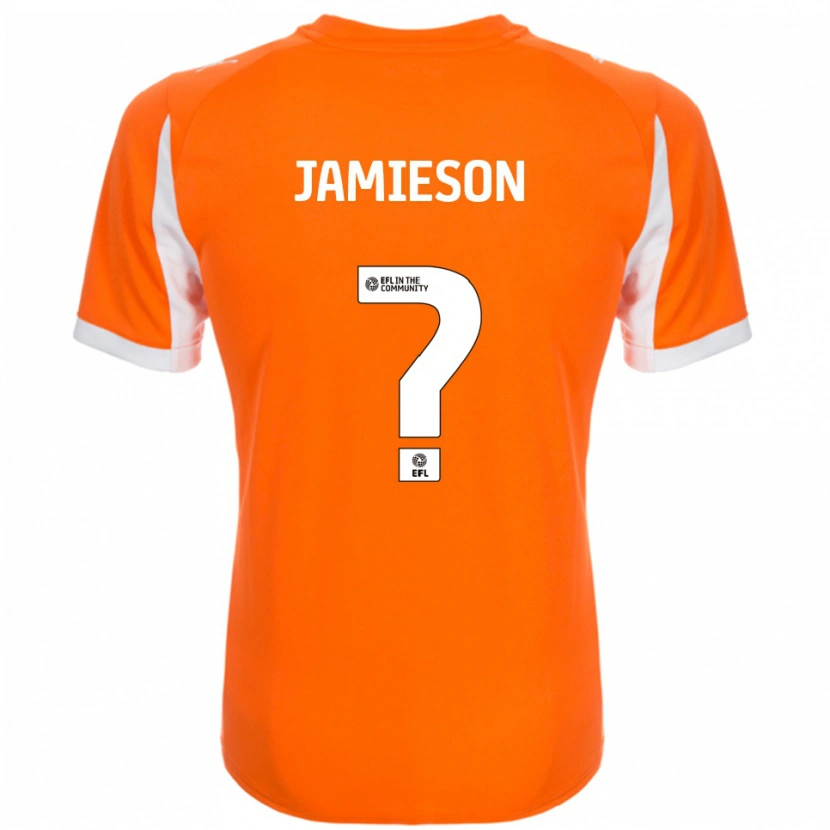 Danxen Kvinder Tia Jamieson #0 Orange Hvid Hjemmebane Spillertrøjer 2025/26 Trøje T-Shirt