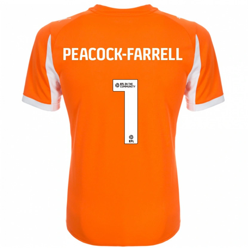 Danxen Kvinder Bailey Peacock-Farrell #1 Orange Hvid Hjemmebane Spillertrøjer 2025/26 Trøje T-Shirt