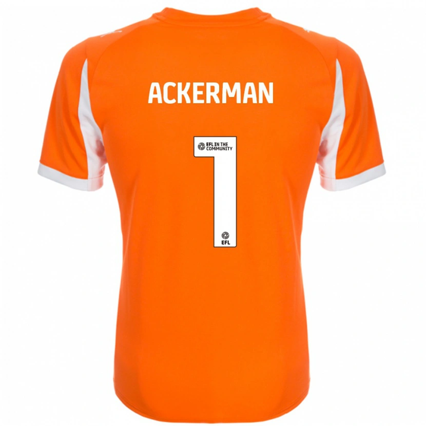 Danxen Kvinder Emily Ackerman #1 Orange Hvid Hjemmebane Spillertrøjer 2025/26 Trøje T-Shirt