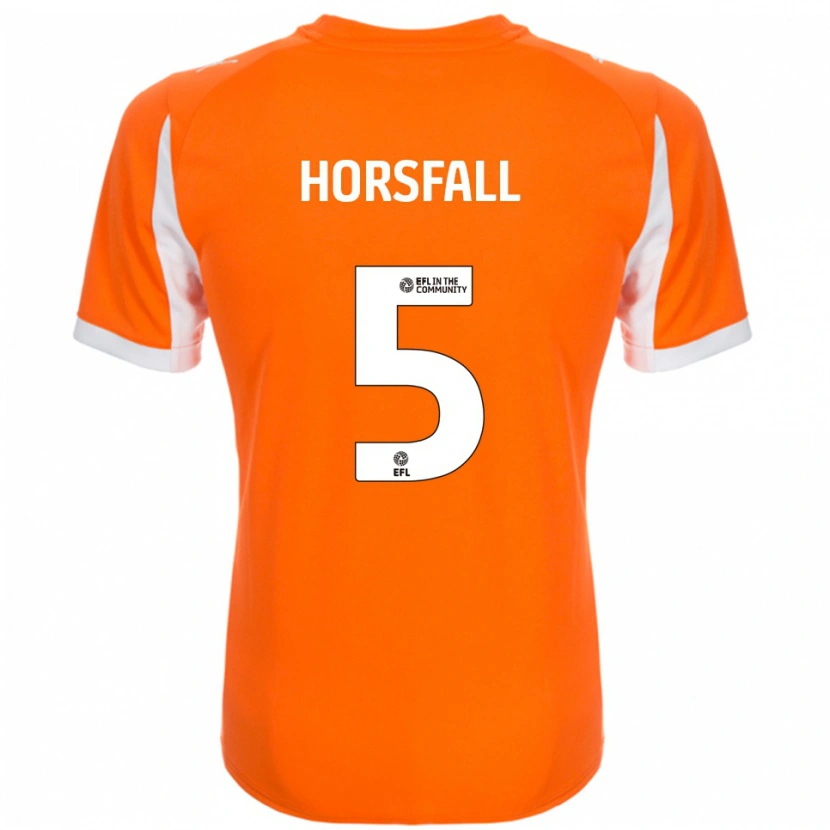 Danxen Kvinder Fraser Horsfall #5 Orange Hvid Hjemmebane Spillertrøjer 2025/26 Trøje T-Shirt