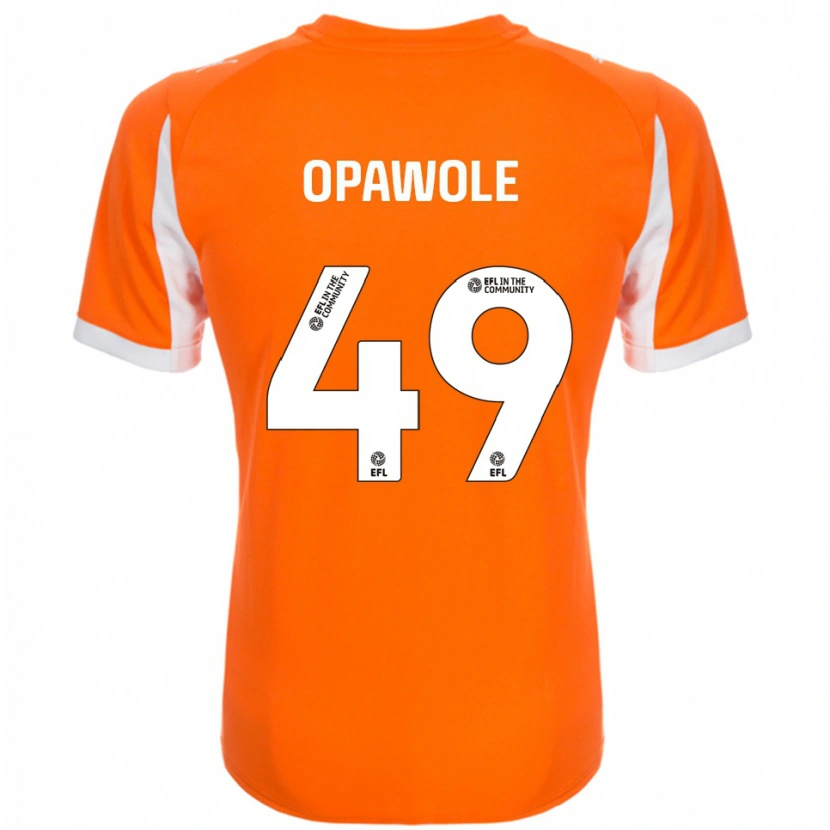 Danxen Kvinder Johnson Opawole #49 Orange Hvid Hjemmebane Spillertrøjer 2025/26 Trøje T-Shirt