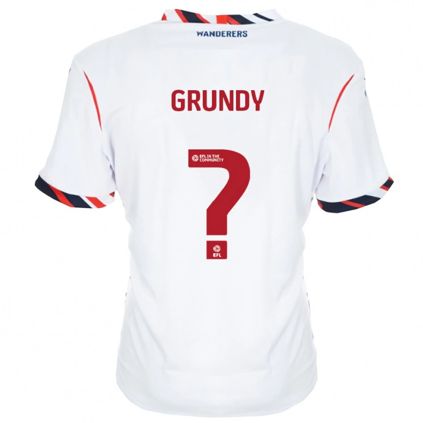 Danxen Kvinder Grace Grundy #0 Hvid Rød Hjemmebane Spillertrøjer 2025/26 Trøje T-Shirt