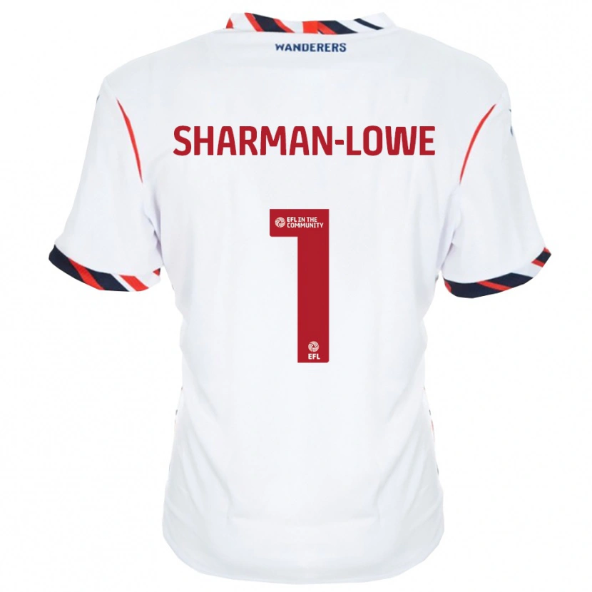 Danxen Kvinder Teddy Sharman-Lowe #1 Hvid Rød Hjemmebane Spillertrøjer 2025/26 Trøje T-Shirt