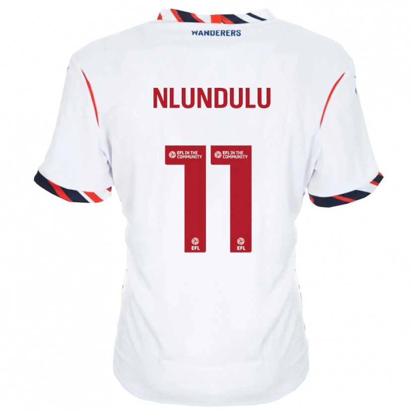 Danxen Kvinder Dan Nlundulu #11 Hvid Rød Hjemmebane Spillertrøjer 2025/26 Trøje T-Shirt