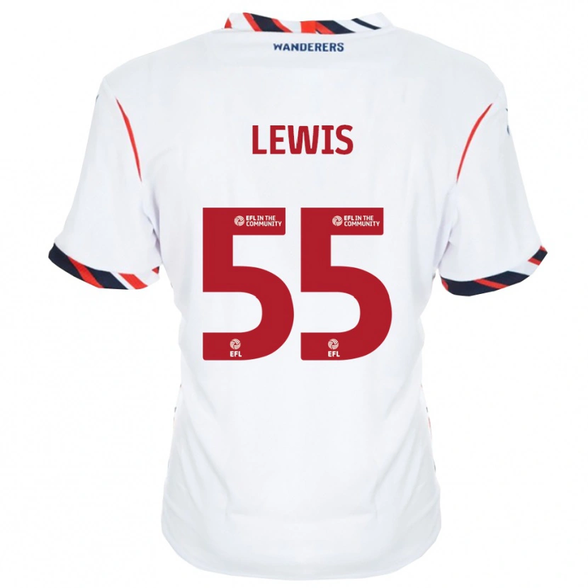 Danxen Kvinder Conor Lewis #55 Hvid Rød Hjemmebane Spillertrøjer 2025/26 Trøje T-Shirt